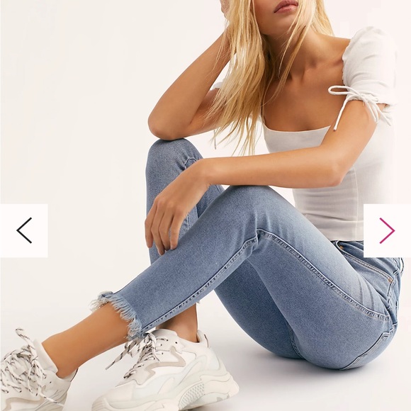 Free people raw high rise jegging jeans 28 - Picture 1 of 5
